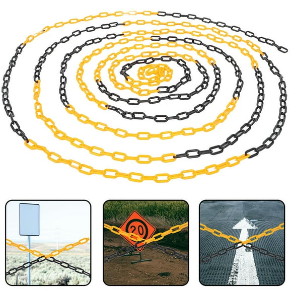 MLINS Plastic Chain Weatherproof Chain Traffic Safety Chain Crowd Control Barrier Chain for Parking Barriers Construction Zones and Event Security (25 Meter)