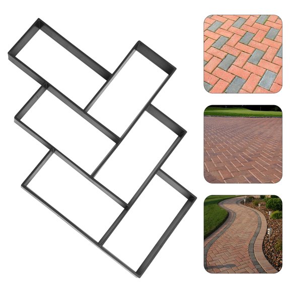 MLINS DIY Plastic Garden Path Paving Mold Made of Durable PP Black Reusable for Creating Artistic Walks and Patios