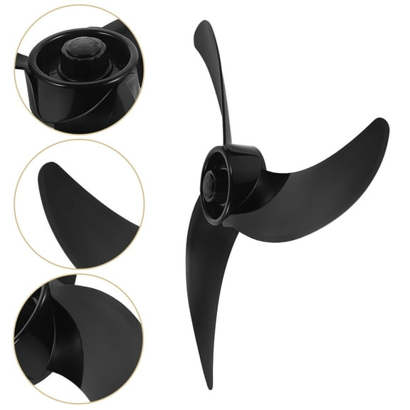 MLINS Plastic Fan Leaves Replacement 3 Leaves Universal Household Standing Pedestal Table Fan 18 Inch Black