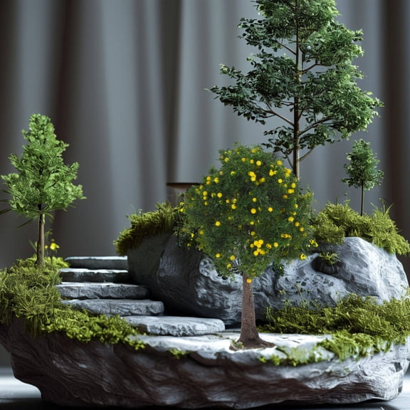 MLINS Plastic Trees Toys Model Train Accessories Dioramas Landscape