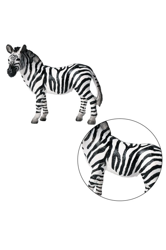 Plastic Zebra Decoration Wildlife Ornament for Home or Office with Chic Design 4.5 Inches