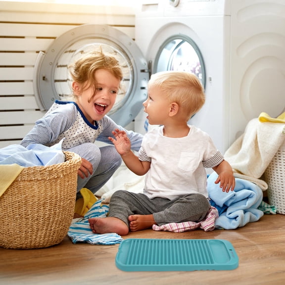 MLINS Plastics Clothes Washboards Laundry Board With Soap Holder Household Hand Washing Board Scrubboards Portable Hand Washing Clothes Tool For Home Dormitory