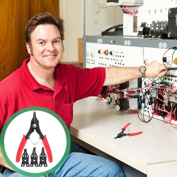 MLINS Plier for Ring Remover Retaining Kit Pliers Multifunctional Red