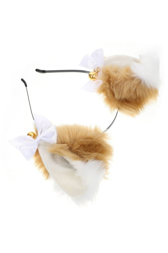 Plush Animal Headbands Furry Ears Costume Hair Accessories Cosplay Women's Brown