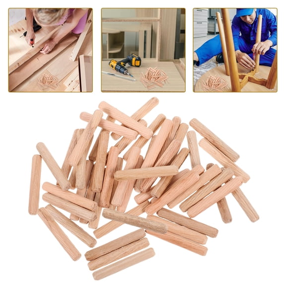 TEHAUX Wood Dowel Brown 2000Pcs 1.97X0.31X0.31In