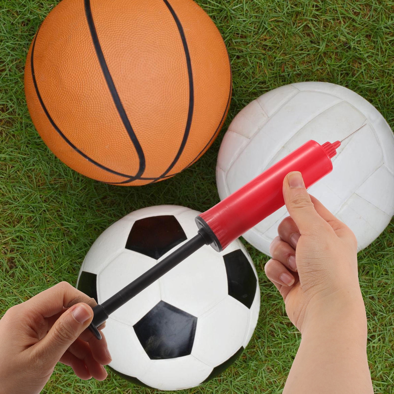MLINS Portable Ball Pump for Basketball Volleyball and Football Lightweight Handheld Inflator for Sports Balls Outdoor Home Use Tool