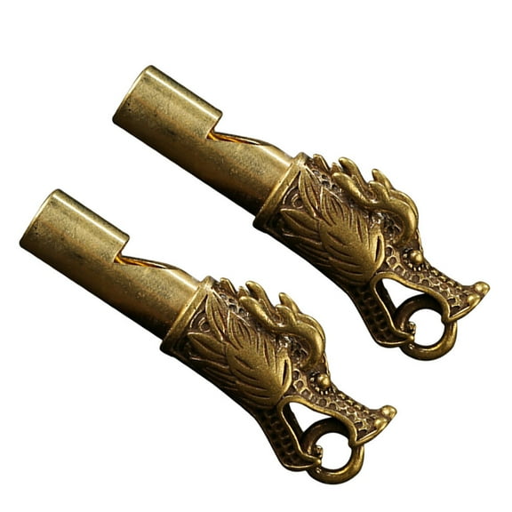 GAXIRE Loud Whistle Copper Dragon Head for Hunting 2Pcs