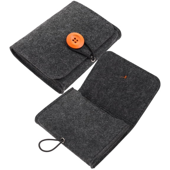 MLINS Portable Essential Oil Holder Organizer in Dark Grey for Storage Use with Proper Capacity 2Pcs