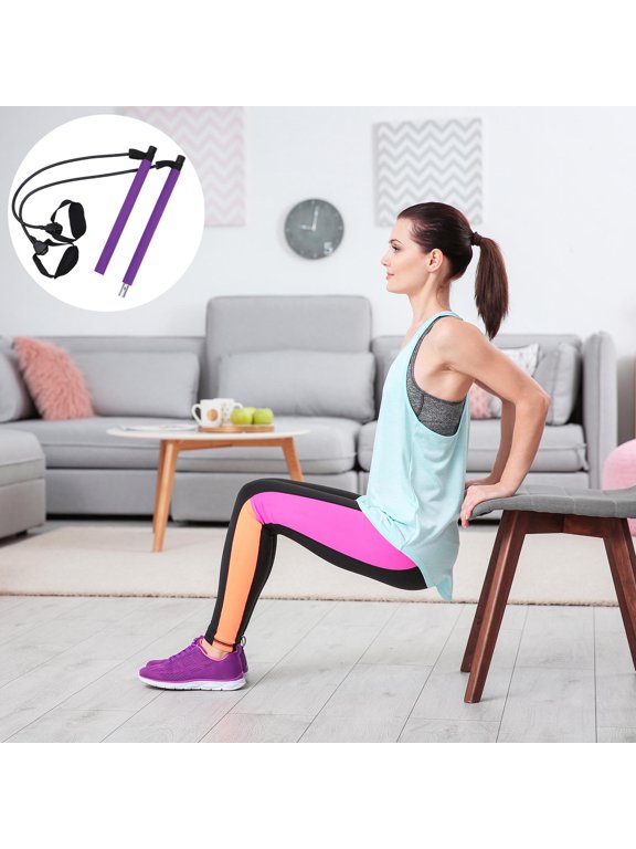 Portable Yoga Stick Tension Rod Pilates Bar for Home Workout, Stretching, Resistance Training, Fitness Exercise
