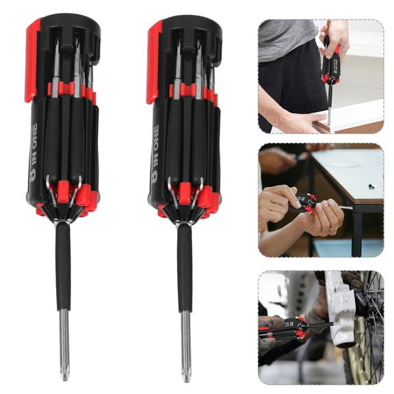 MLINS Precision Pen Screwdriver Set with LED Light for Repair Use Made of Durable Steel Black Color Compact and Portable 2 Pieces