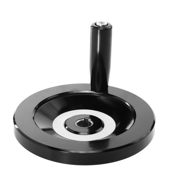 DINHEAROM Threaded Hole Hand Wheel Black 1Pcs 6.09x6.09x4.32 Inch