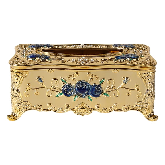 MLINS Premium Napkin Holder European Design Rose Pattern Tissue Box