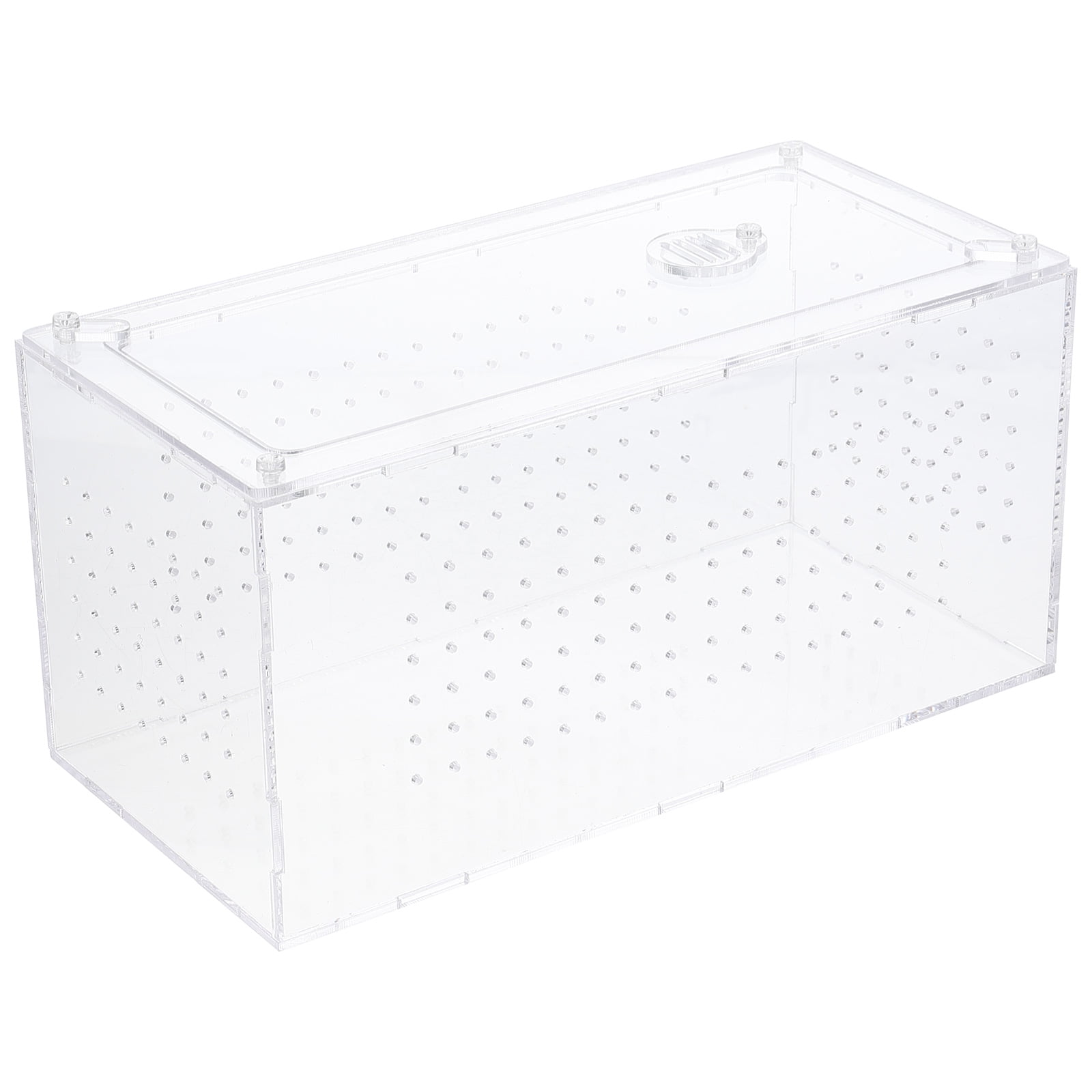 LIFKOME Reptile Accessory Acrylic Transparent for Reptile Cage 1Pcs 9.8X4.7X4.7in