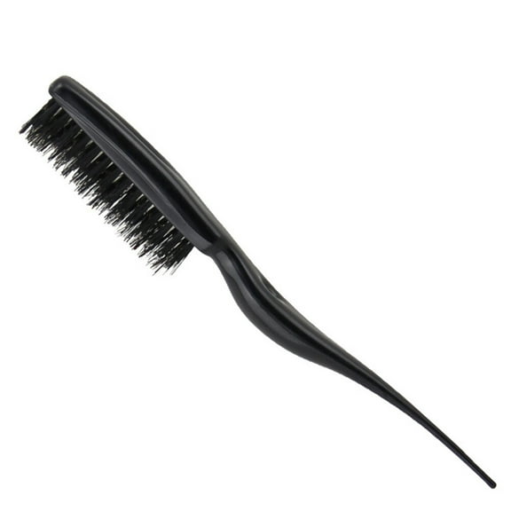 MLINS Professional Plastic Hair Styling Brush with Ergonomic Handle for Women Home and Salon Use Black Size 3 Row
