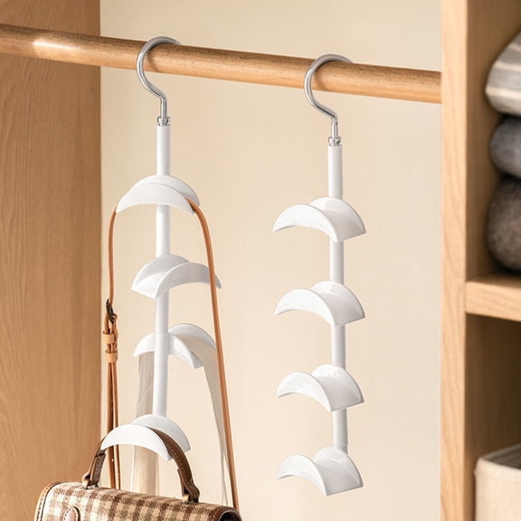 MLINS Purse Hanger Closet Hook Rack Hooks for Travel Shopping White