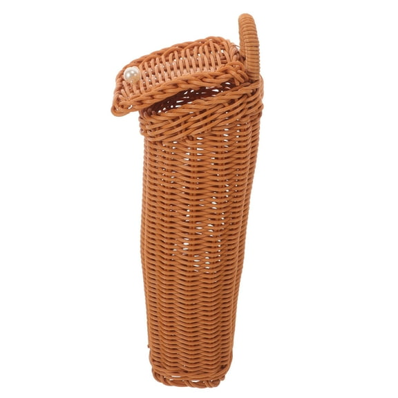 MLINS Rattan Basket Hanging Planter Macrame Hangers Storage Baskets