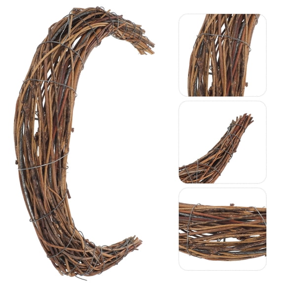 MLINS Rattan Wall Decor Shaped Moon Weaving Living Space Decoration