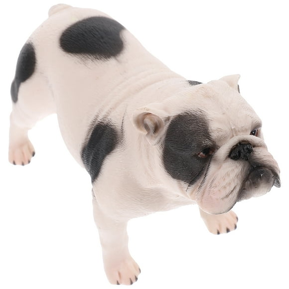MLINS  Realistic Tiny Dogs Bulldog Decor Ornament Animal Child White