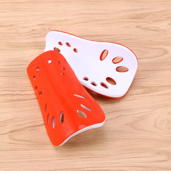 MLINS Red Breathable Shin Guards with PE+EVA Material for Calf Protecting Lightweight and Comfortable Fit Adult Size