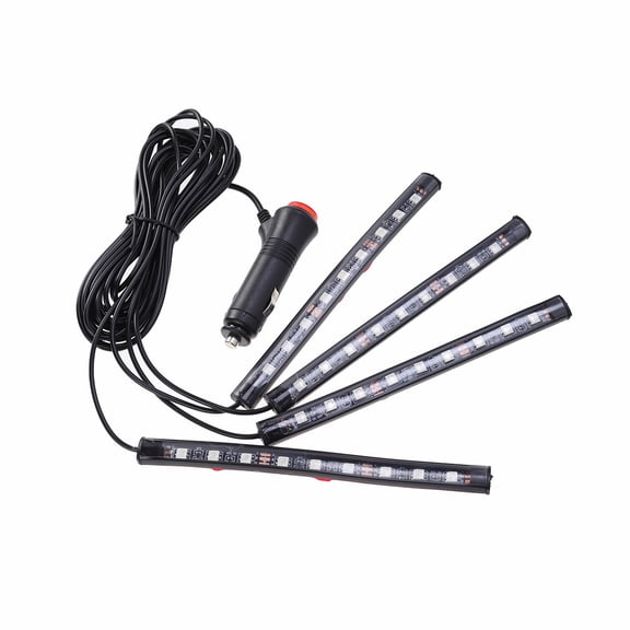 MLINS Red Decorative Atmosphere LED Strip Lights for Car Use Flexible Music Interior Lighting 36LED