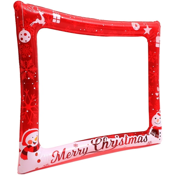 MLINS Red Inflatable Photo Frame for Christmas with PVC Material and Selfie Fun 40x50cm