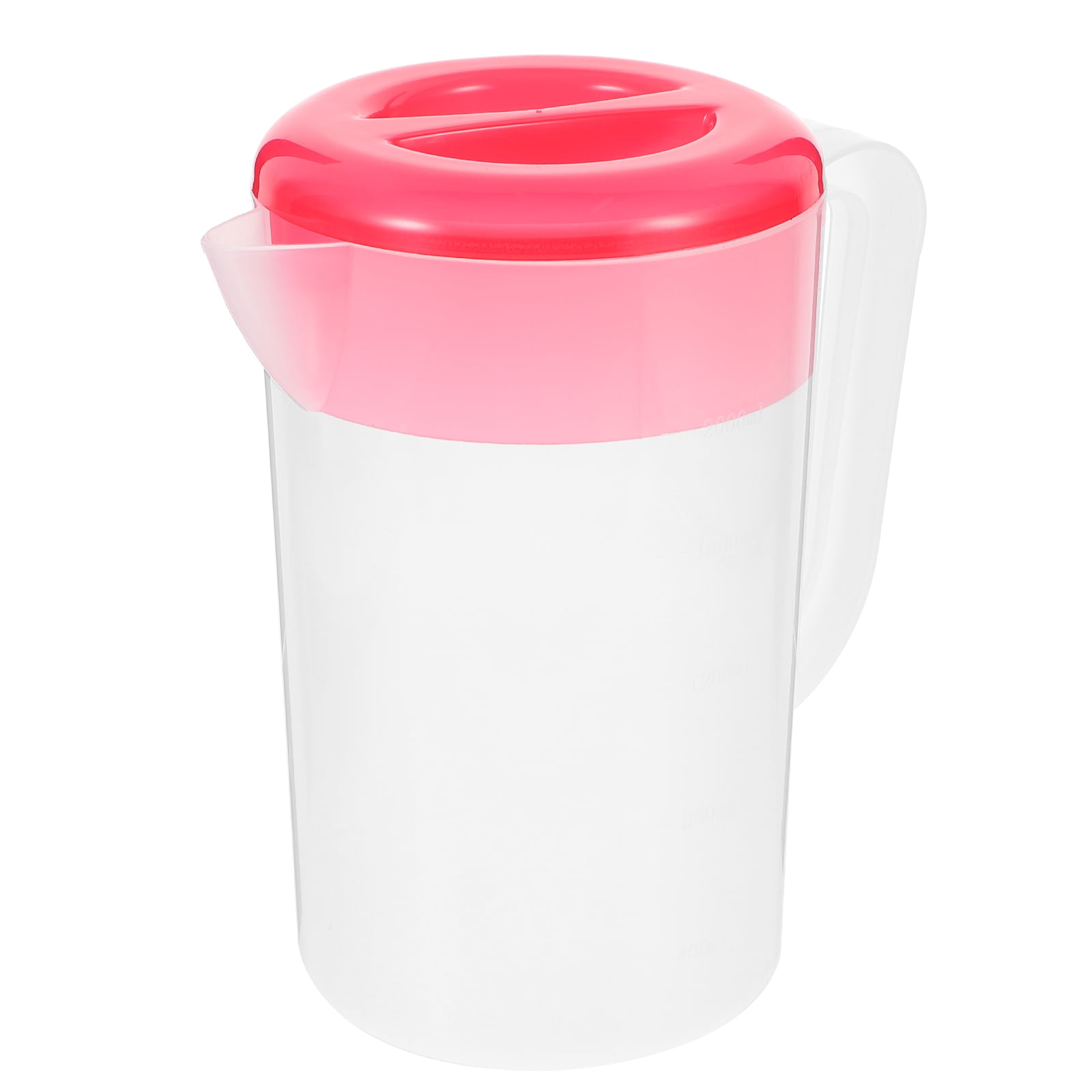 MLINS Red Plastic Pitcher with Lid for Home Use Crafted from Material ...