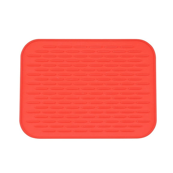 MLINS Red Silicone Baking Mat for Kitchen Use Heat Resistant Flexible with Anti Slip Bumps 11.8 x 9.8 inches