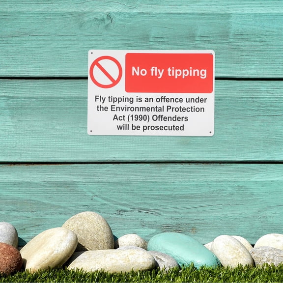 YUYUETIME No Littering Warning Sign Iron Bold and Clear Spaces 1Pcs