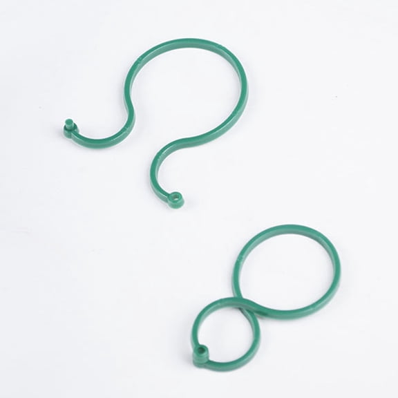 MLINS Reusable Garden Cable Ties for Fixing Use 200 Pcs Green Plastic Plant Support Tree Tie Snap Buckle