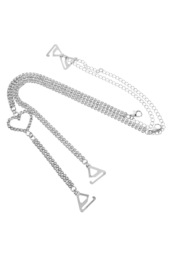 1Pair Metal Bra Chain Decorative Bra Shoulder Straps Replacement for Dresses