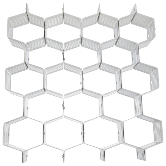 MLINS Ribbon Dresser Sub-grid Drawer Divider Office 37X35cm Grey