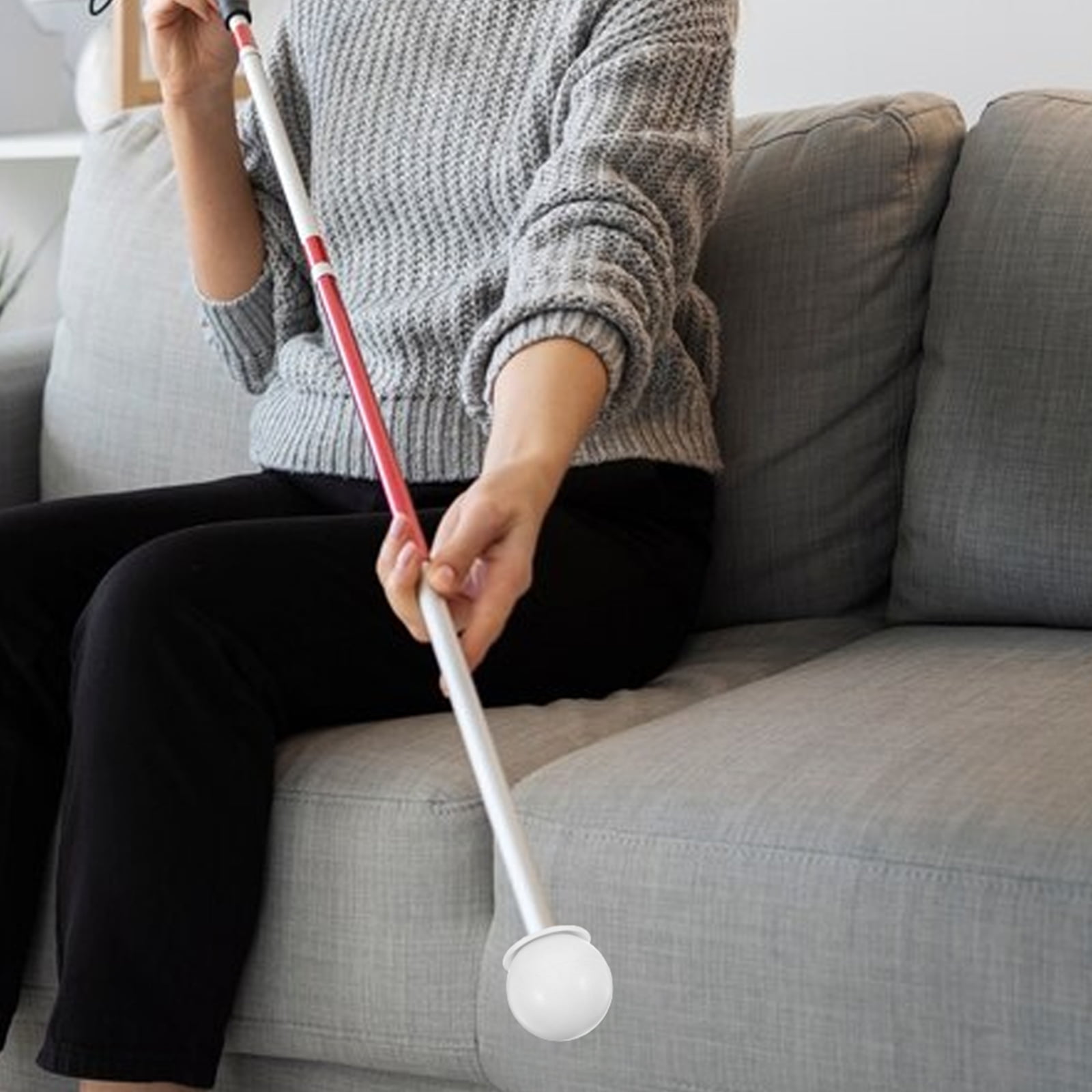 MLINS Rolling Ball Cane Tip Walking Cane Tip With Hook Type Rolling Tip Blind Person Accessory For Indoor Outdoor Accessories
