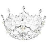 DINHEAROM Bridal Tiara Rhinestone Crown White Engagement 12.5 x 5 x 3 in 1Pcs