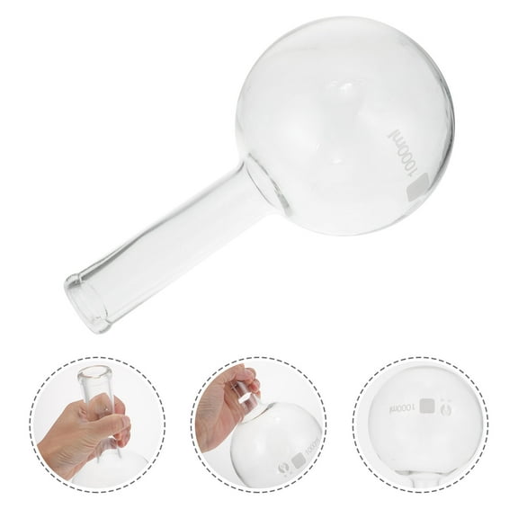 MLINS  Round-bottomed Flask Chemistry Clear Flasks Boiling Beaker Transparent