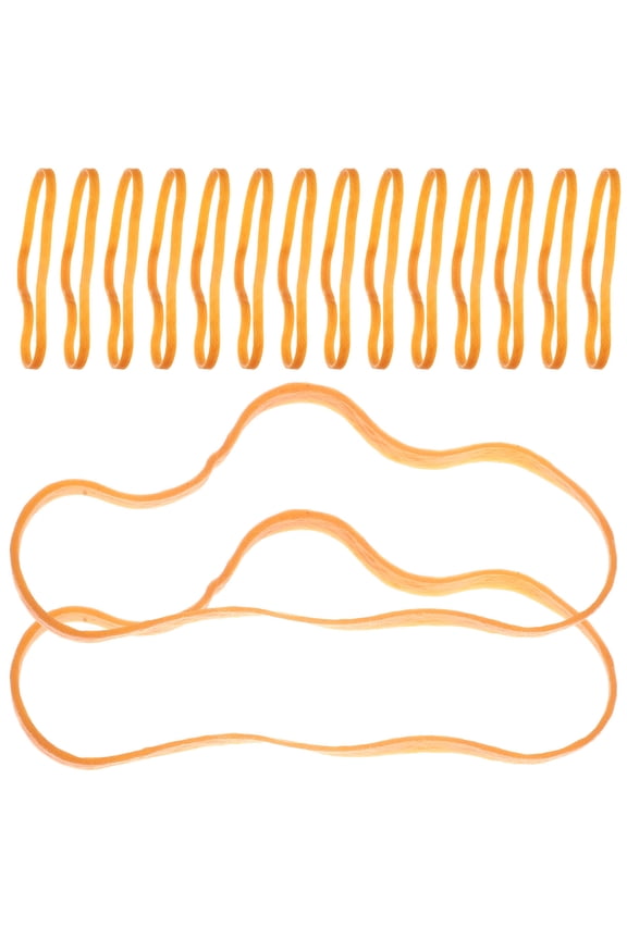 1Set Orange Wide Rubber Bands Heavy Duty Thick Elastic Bands for Binding and Organizing