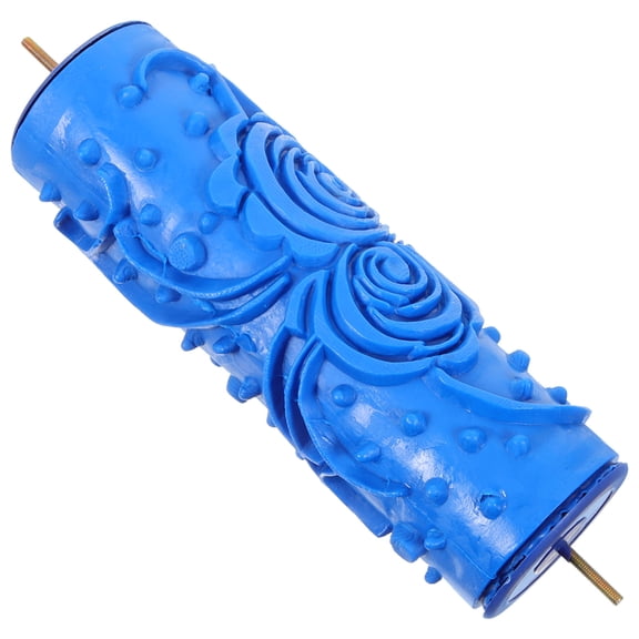 MLINS Rubber Glue Roller Grain Textured for Painting Pattern Blue