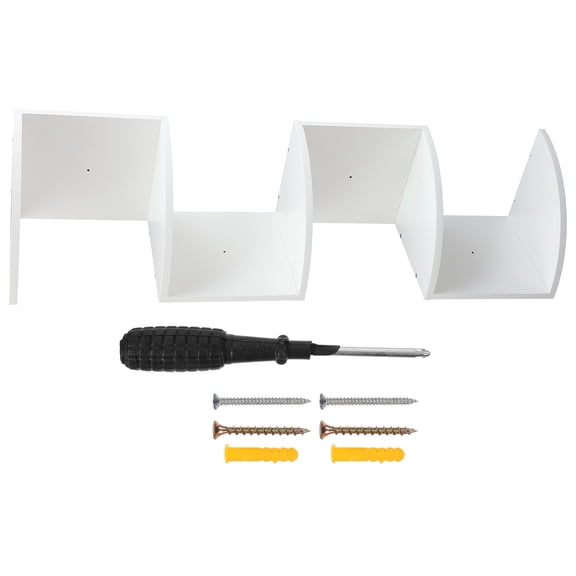 YUYUETIME White Multi-layer Storage Shelf Room Decoration 1 Set 34X8X8In