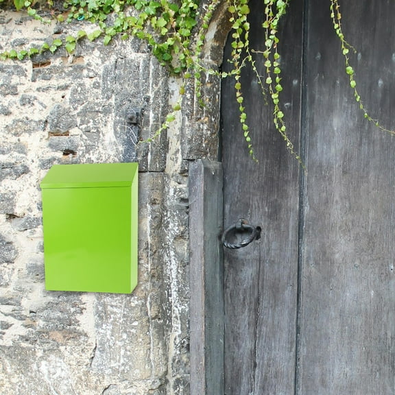 MLINS Rustic Wall Mount Iron Suggestion Box with Lock Vintage Decorative Mailbox for Office Home Classroom Secure Wall Mounted Mailbox for Letters Comments and Small Items