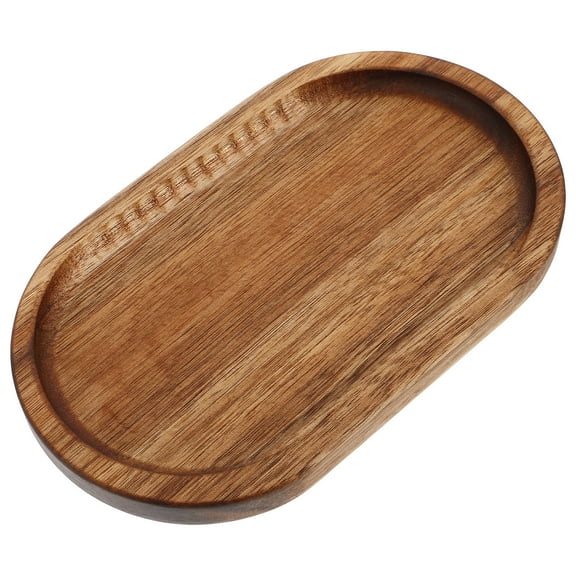 MLINS Rustic Wooden Tray with Pedestal Stand, Entryway Table Wood Riser, Kitchen Counter Organizer, Home Table Decoration