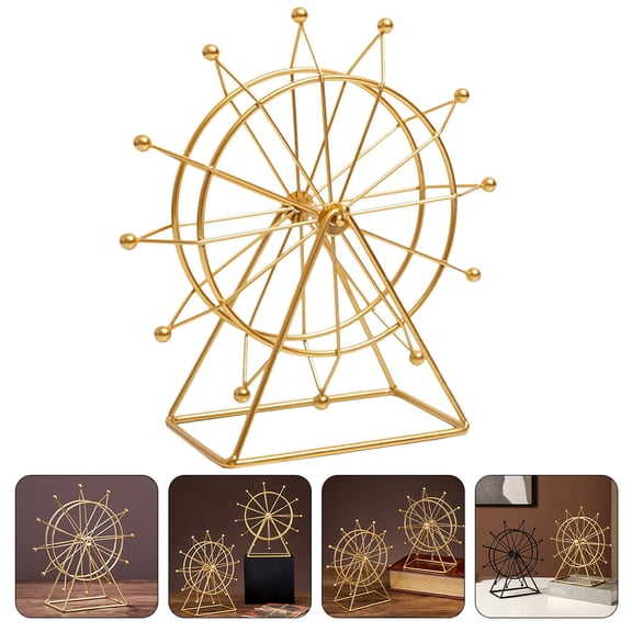 MLINS Rusty Decor Ferris Wheel Ornament Sculpture Office