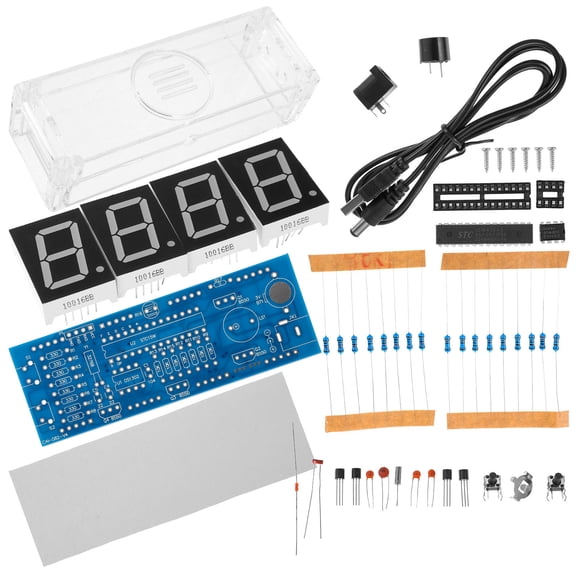 MLINS SCM LED Digital Clock Components for Time Keeping Blue Plastic Easy to Use Durability Guaranteed 1 Set