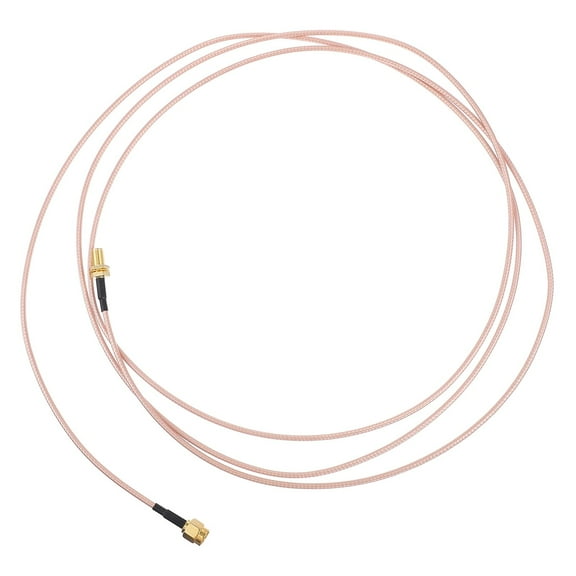 MLINS SMA Male to Female Coax Cable for Antenna with Copper Material Golden Color 2m