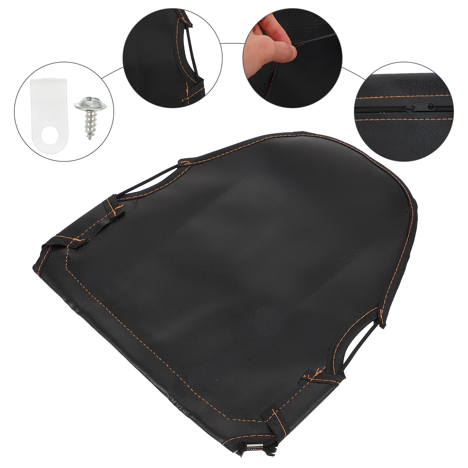 YUYUETIME Motorcycle Saddle Bags Black Rectangular Scooter Accessories 1Pcs 12.2X10.6in