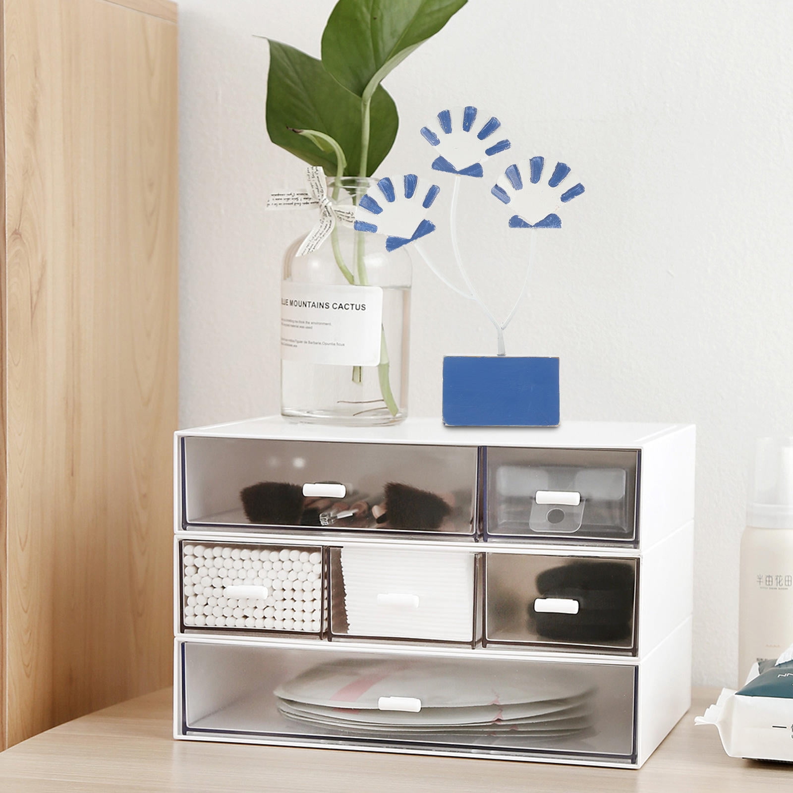 AURARMLET 1Pack Wooden Shell Decor Coastal Shells Blue .07X1.77X8.76in ...