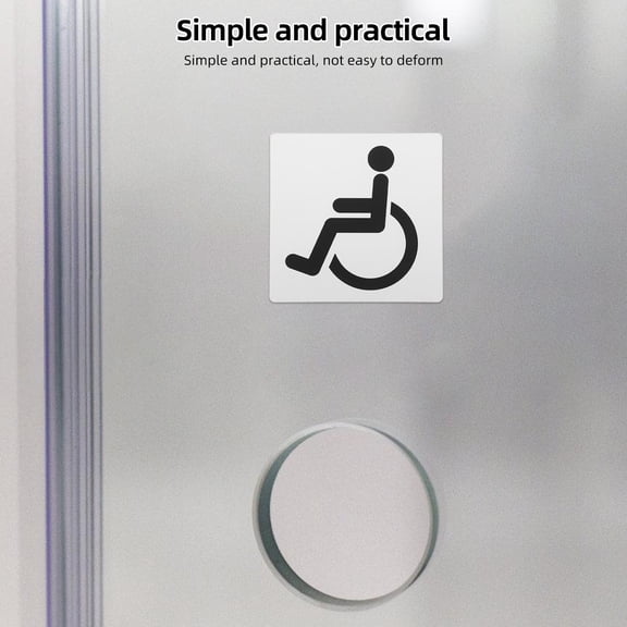 YUYUETIME Wc Sign Handicap Accessible Sign Black 1Set for Enhancing Accessibility