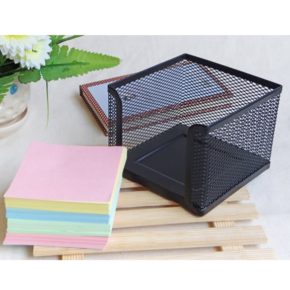 MLINS Self- Stick Note Dispenser Black Holder for Office and Home