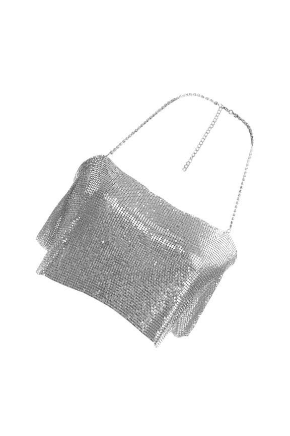 MLINS  Sequin Shirts for Women Camisole Nightclub Tops Crop Women's Miss