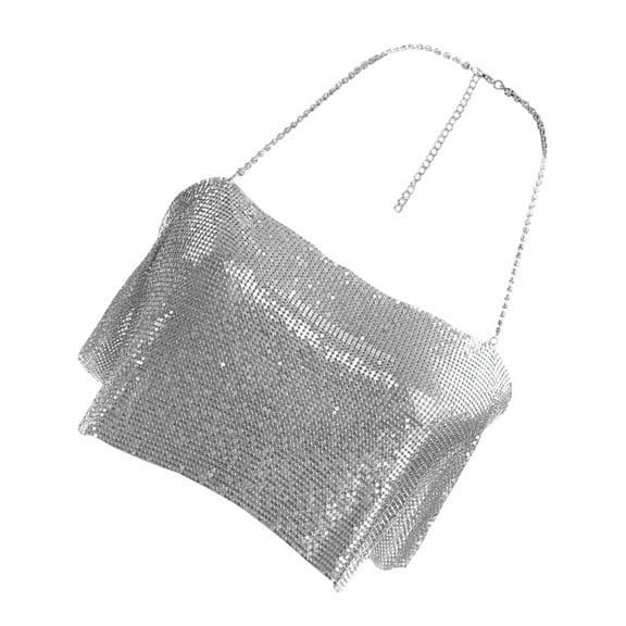 MLINS Sequin Shirts for Women Camisole Nightclub Tops Crop Women's Miss