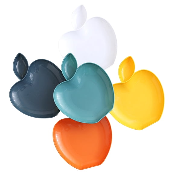 MLINS Shaped Dumpling Plates for Home Use Assorted Color PP Material Fine Polishing Design 5 Pieces