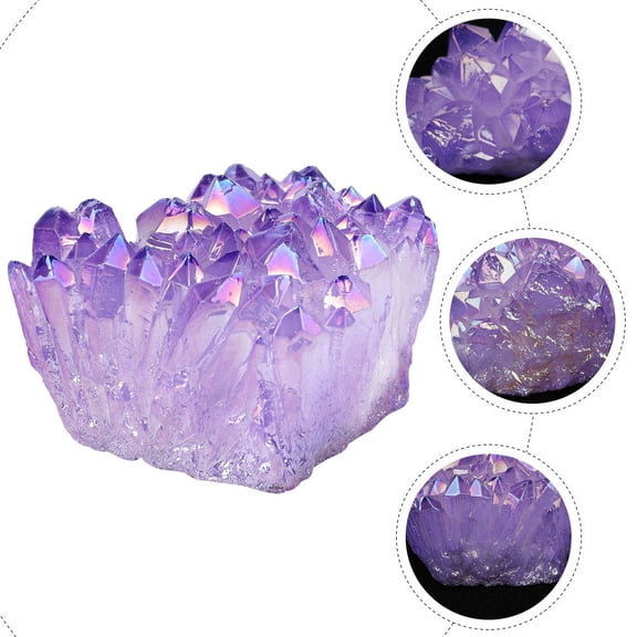 MLINS Crystal Cluster Ornaments for Shelf and Desktop Decor, Elegant Home Decoration Pieces